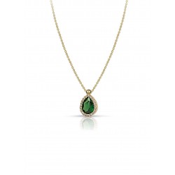Solid Gold Teardrop Necklace