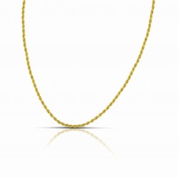 Rope sterling silver 925 women necklace gold-plated