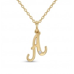 Χρυσό κολιέ με γράμμα 9 καρατίων