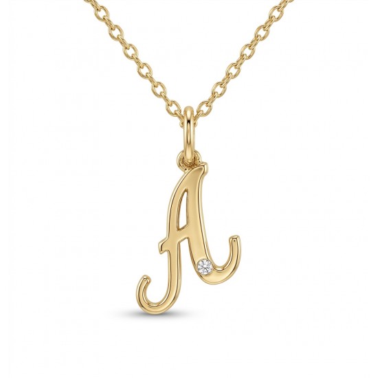 Χρυσό κολιέ με γράμμα 9 καρατίων