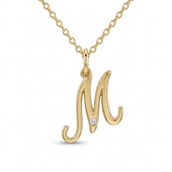 Χρυσό κολιέ με γράμμα 9 καρατίων